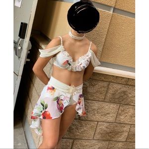 Lyrical dance costume - white & floral